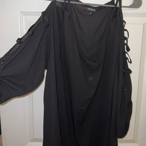 Torrid black cold shoulder shirt.